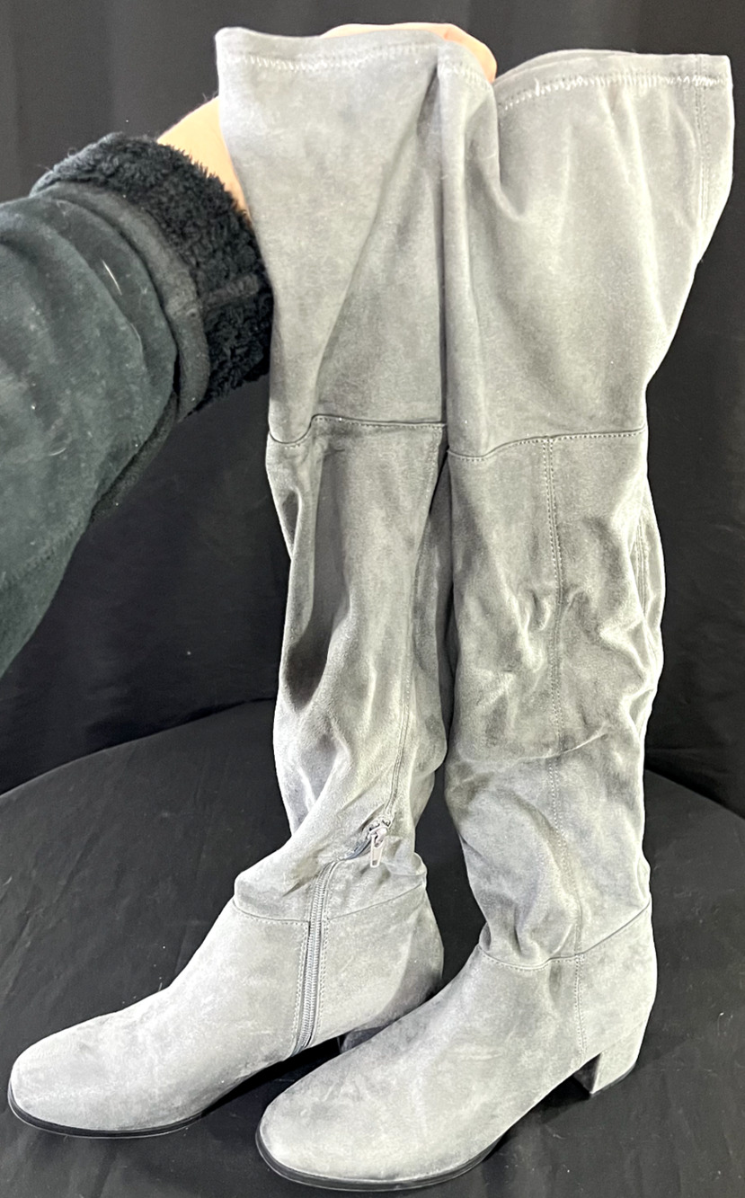 Chinese Laundry Womens Gray Over-The-Knee Boots 8